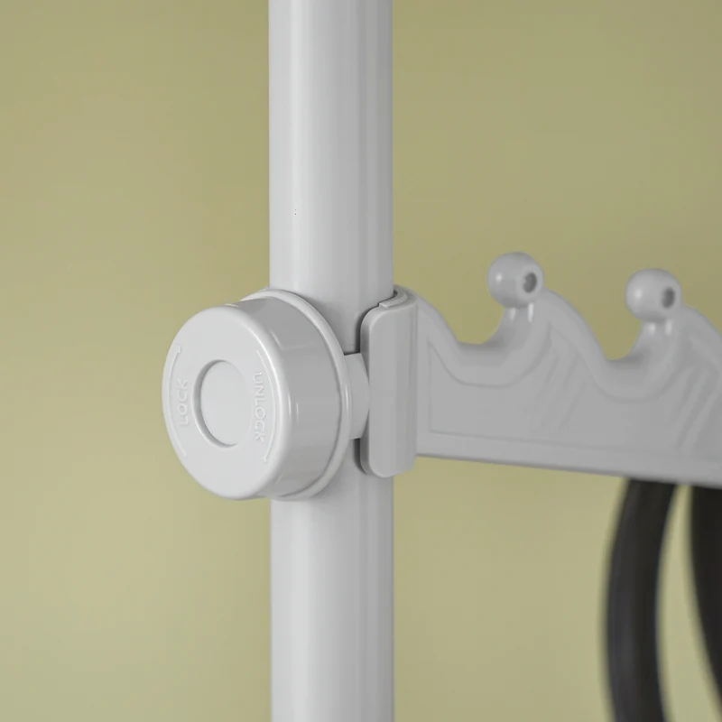 SoBuy FRG34-HG Penderie Garde-Robe Portant de vêtement 3 Barres 3 paniers
