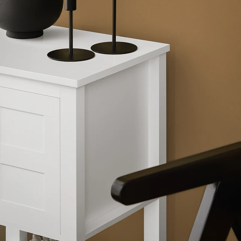 SoBuy FBT113-W Table de Chevet, Table de Nuit, Table d'Appoint, Table de Téléphone, Bout de Canapé