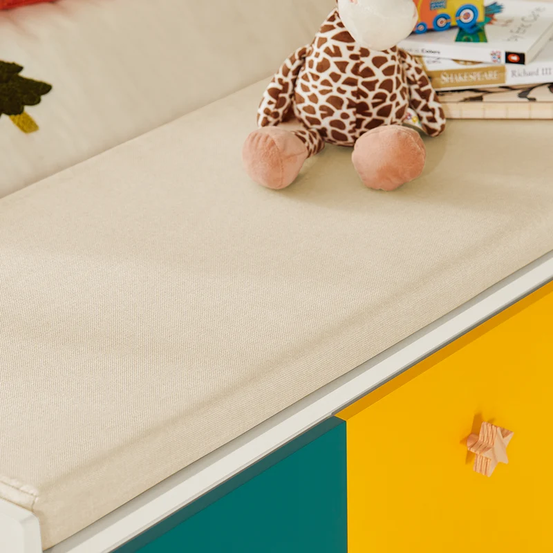SoBuy KMB82-W Banc de Rangement pour Livres et Jouets pour Enfant, Coffre à Jouets Enfant avec 2 Coffres à Roulettes et 2 Tiroirs Coulissant