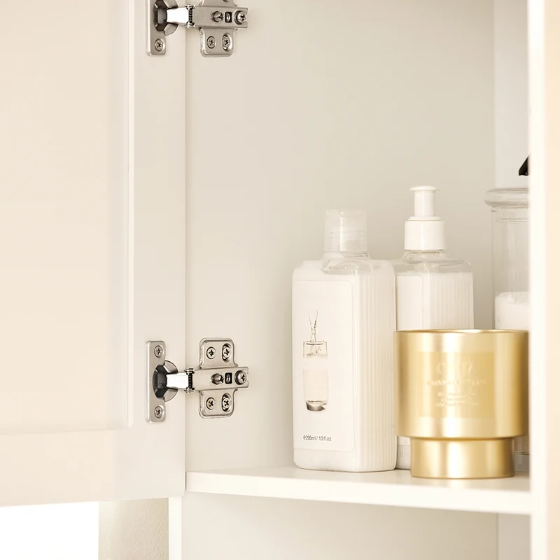 SoBuy BZR87-W Meuble Colonne de Salle de Bain Armoire Haute Étagère étroite avec 2 Portes, 2 Compartiments et 1 Panier à Linge