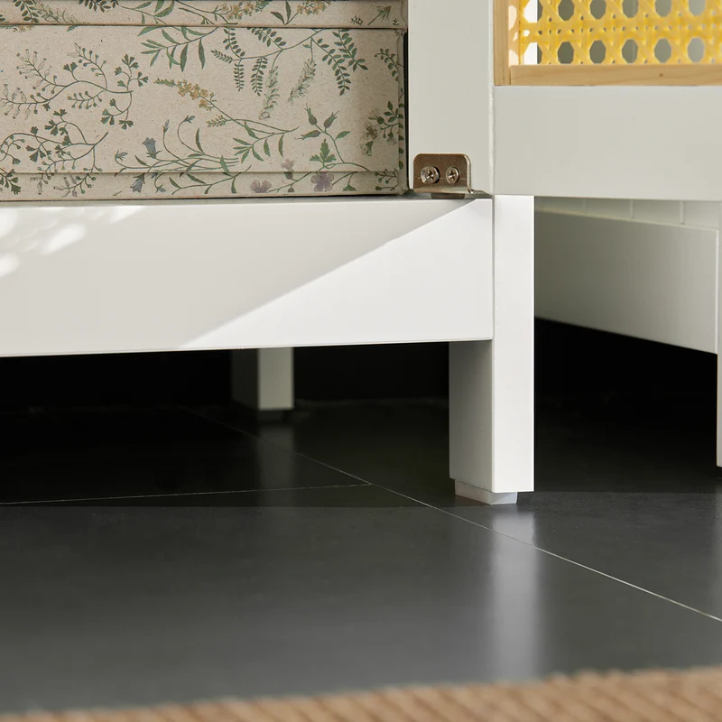 SoBuy BZR120-W Meuble Bas de Salle de Bain Armoire Toilette Commode Meuble de Rangement avec 1 Tiroir et 2 Portes