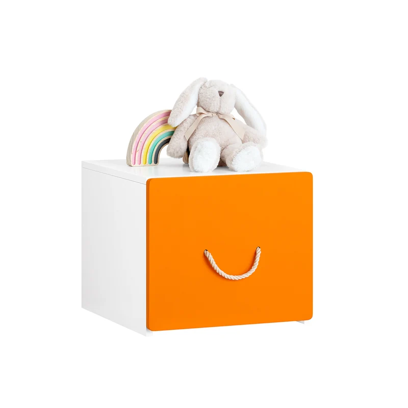 SoBuy KMB74-W Boîte de Rangement pour Enfant, Coffre à Jouets, Bac de Rangement avec 1 Tiroir
