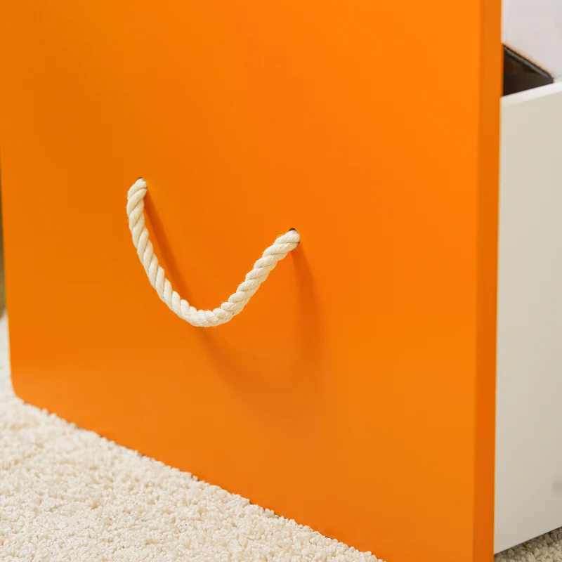 SoBuy KMB74-W Boîte de Rangement pour Enfant, Coffre à Jouets, Bac de Rangement avec 1 Tiroir