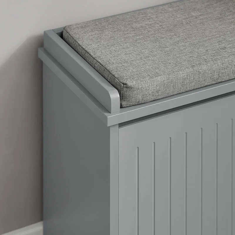 SoBuy FSR98-HG Banc à Chaussures Meuble à Chaussures avec Assise Coussin Rembourré et Abattant