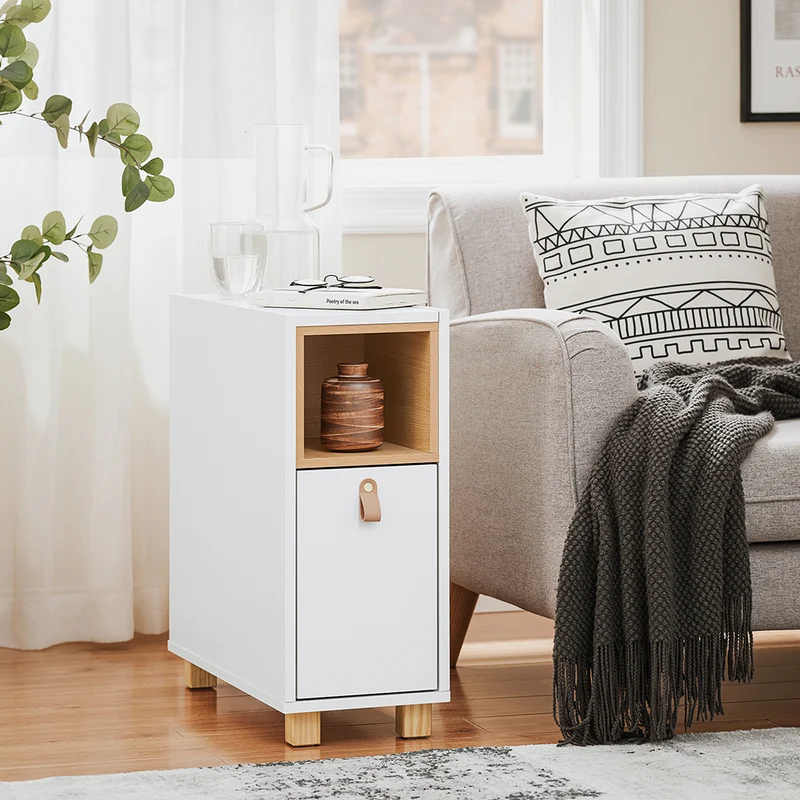 SoBuy FBT161-WN Bout de Canapé, Table d'Appoint