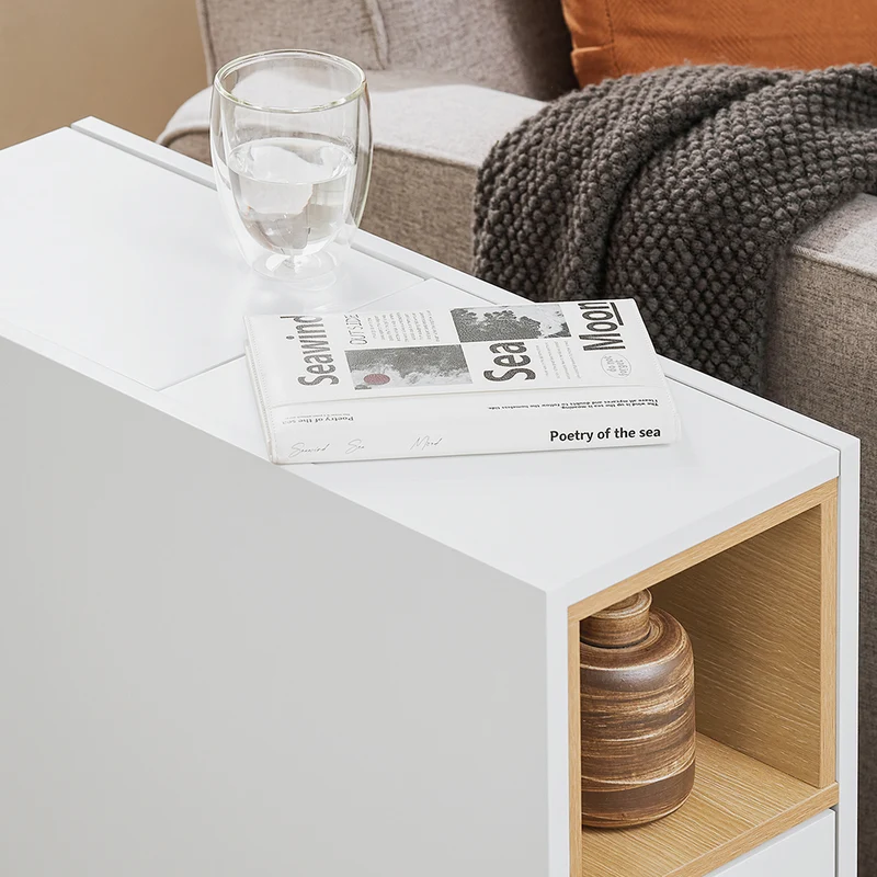 SoBuy FBT161-WN Bout de Canapé, Table d'Appoint
