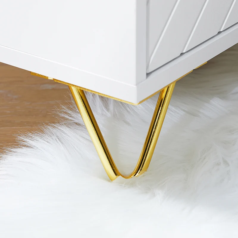 SoBuy FBT160-W Table de Chevet à 2 Tiroirs