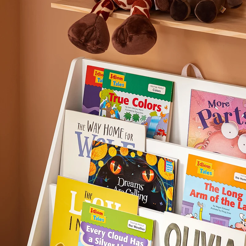 SoBuy KMB112-W Bibliothèque Enfant avec 4 Étagères et 1 Tiroir