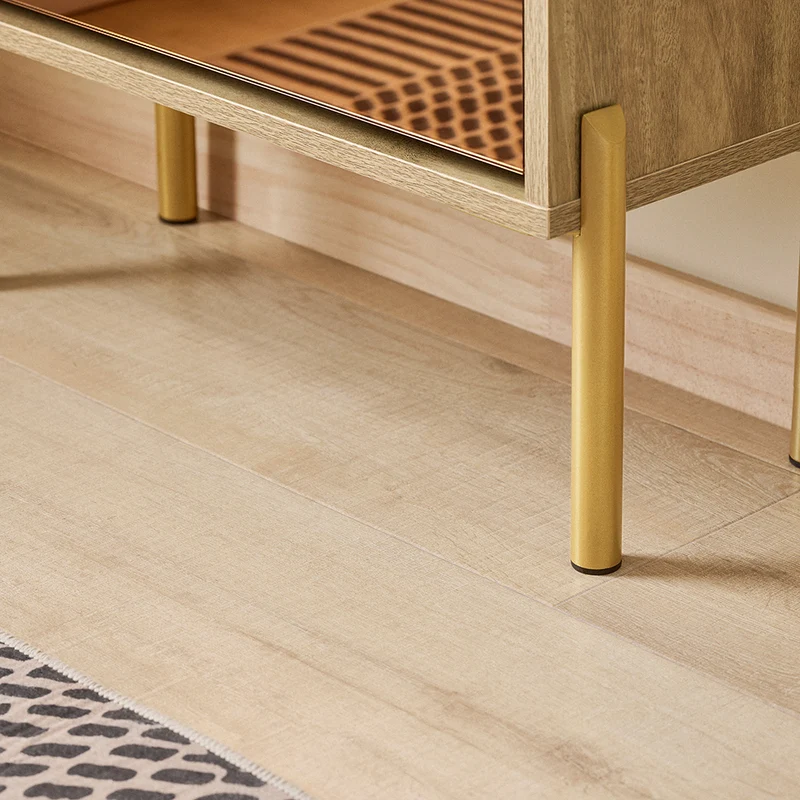 SoBuy FSR181-G Meuble à Chaussures Design Élégant 2 Abattants – Déco Entrée Moderne – Doré