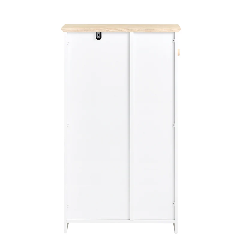 SoBuy BZR189-W Meuble de Rangement Salle de Bain Armoire Porte-Papier Toilette Porte Brosse WC avec 1 Porte