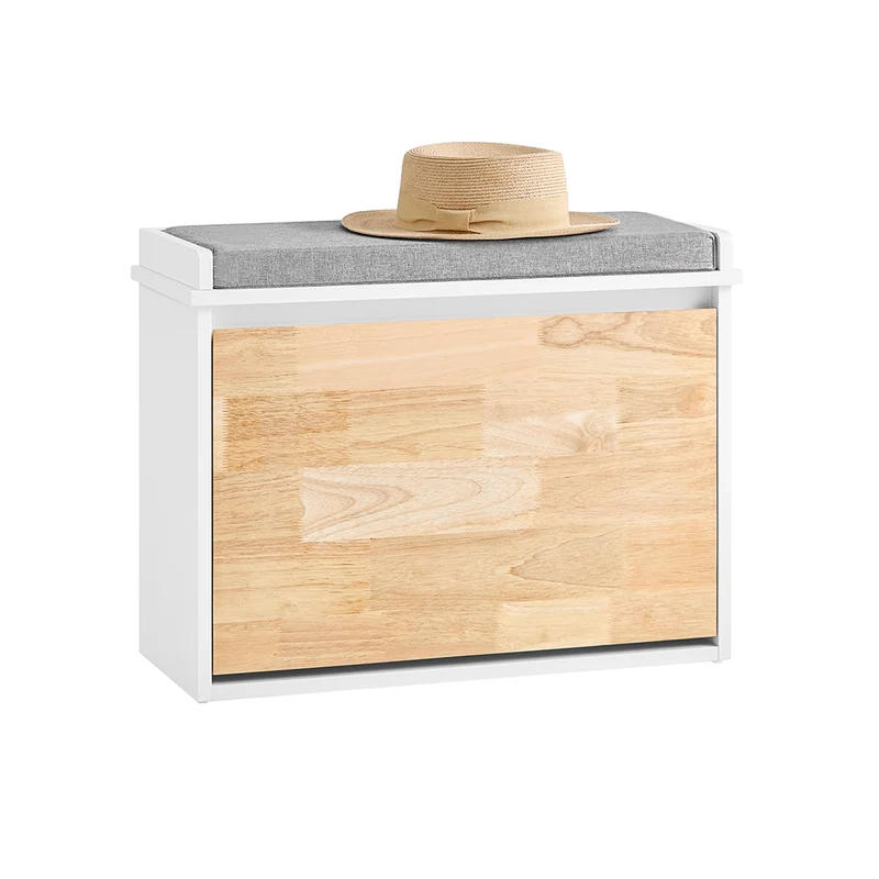SoBuy FSR179-K-WN Banc Chaussures, Rangement pour Chaussures, Armoire à Chaussures, Meuble d'entrée