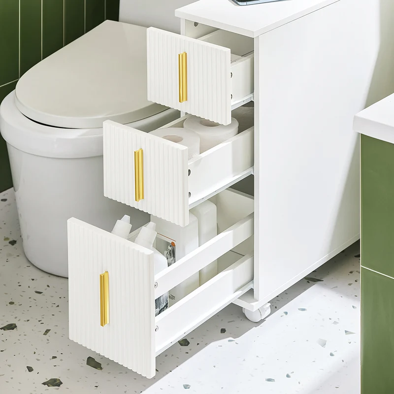 SoBuy BZR183-W Armoire Toilettes WC Support Papier Toilette Meuble de Salle de Bain