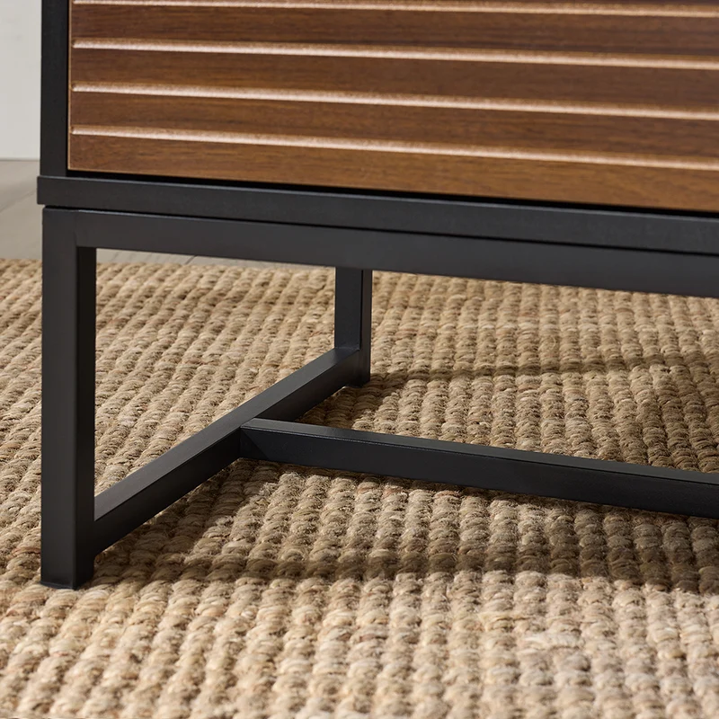 SoBuy FBT156-BR Bout de Canapé, Table de Chevet, Table de Nuit, Table d'Appoint avec 2 Tiroirs