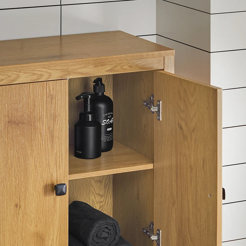 SoBuy BZR168-SN Armoire Murale, Placard de Rangement Suspendu Salle de Bain