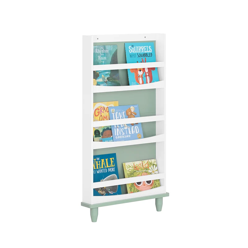 SoBuy KMB93-GR Bibliothèque pour Enfants, Étagère à Livres à 3 Niveaux Étagère de Rangement pour Chambre d'enfants