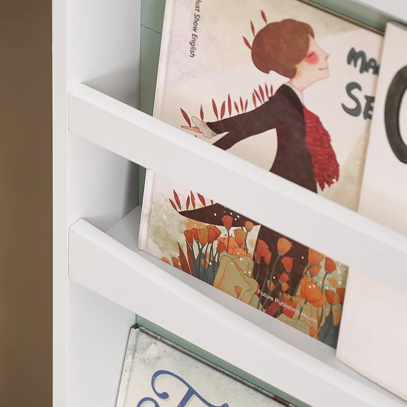 SoBuy KMB93-GR Bibliothèque pour Enfants, Étagère à Livres à 3 Niveaux Étagère de Rangement pour Chambre d'enfants