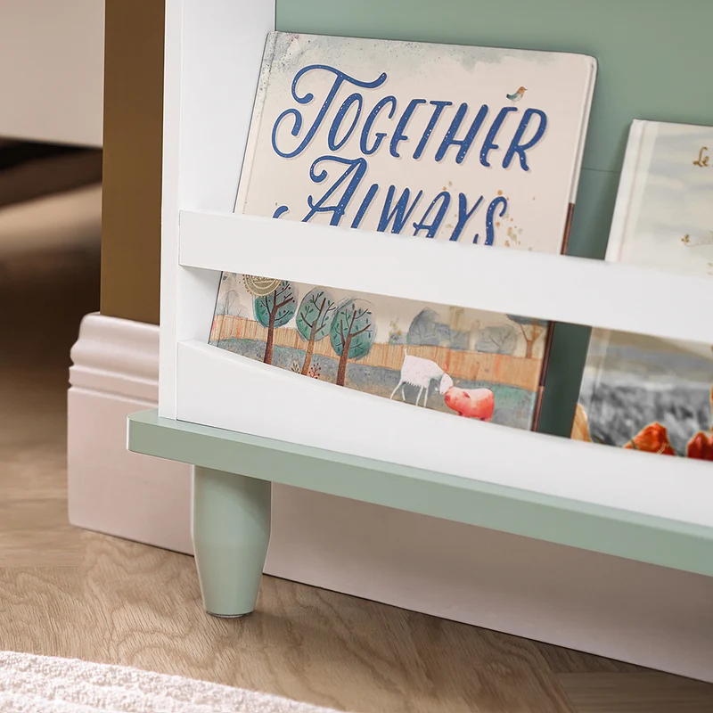 SoBuy KMB93-GR Bibliothèque pour Enfants, Étagère à Livres à 3 Niveaux Étagère de Rangement pour Chambre d'enfants