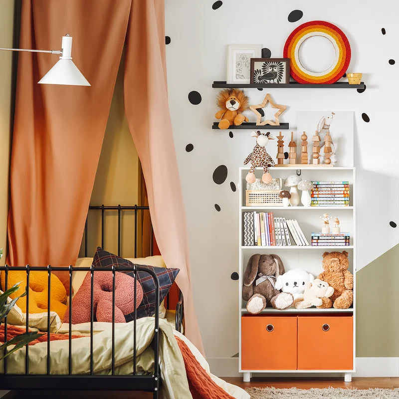 SoBuy KMB67-W+KMB68-W+KMB69-W Lot de 3 Bibliothèques pour Enfant Étagère Enfant Rangement pour Livres et Jouets, Forme de Voiture