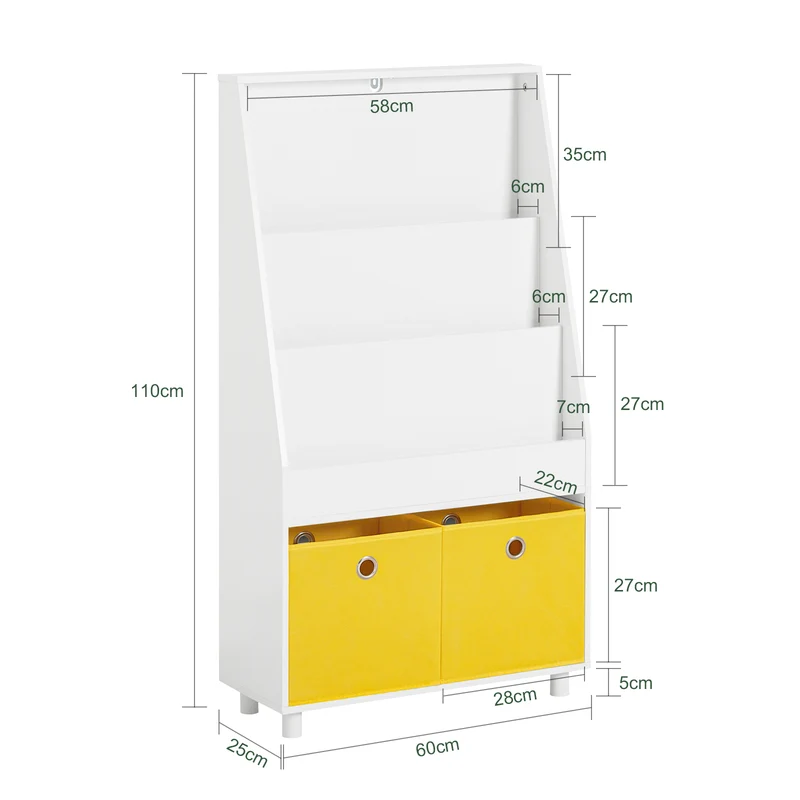 SoBuy KMB67-W+KMB68-W+KMB69-W Lot de 3 Bibliothèques pour Enfant Étagère Enfant Rangement pour Livres et Jouets, Forme de Voiture