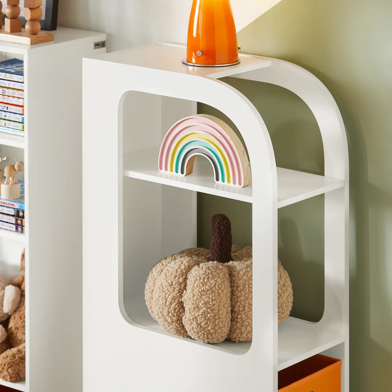 SoBuy KMB67-W Armoire pour Enfants Jouets avec 2 Paniers Multicolores