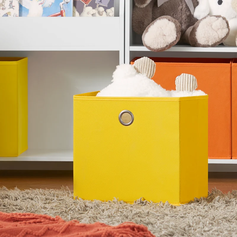 SoBuy KMB69-W Bibliothèque pour Enfant, Étagère à Livres, Étagère à Jouets à 3 Niveaux avec 2 Boîtes de Rangement