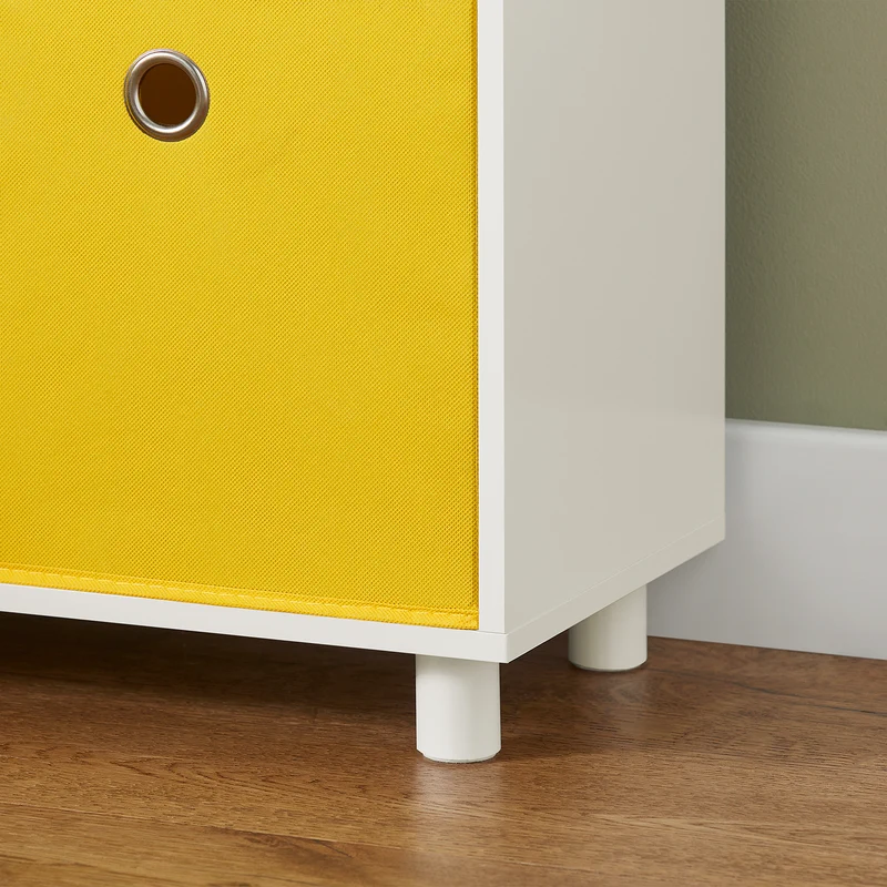 SoBuy KMB69-W Bibliothèque pour Enfant, Étagère à Livres, Étagère à Jouets à 3 Niveaux avec 2 Boîtes de Rangement