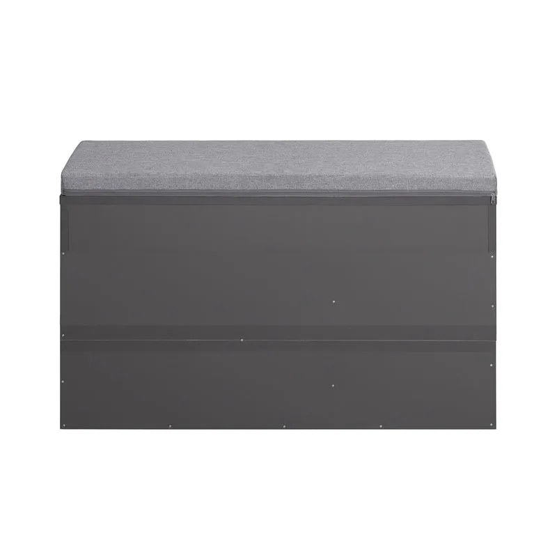 SoBuy FSR45-DG Banc de Rangement à Chaussures Bottes avec Coussin Rembourré Meuble d'Entrée Confortable Etagère à Chaussures