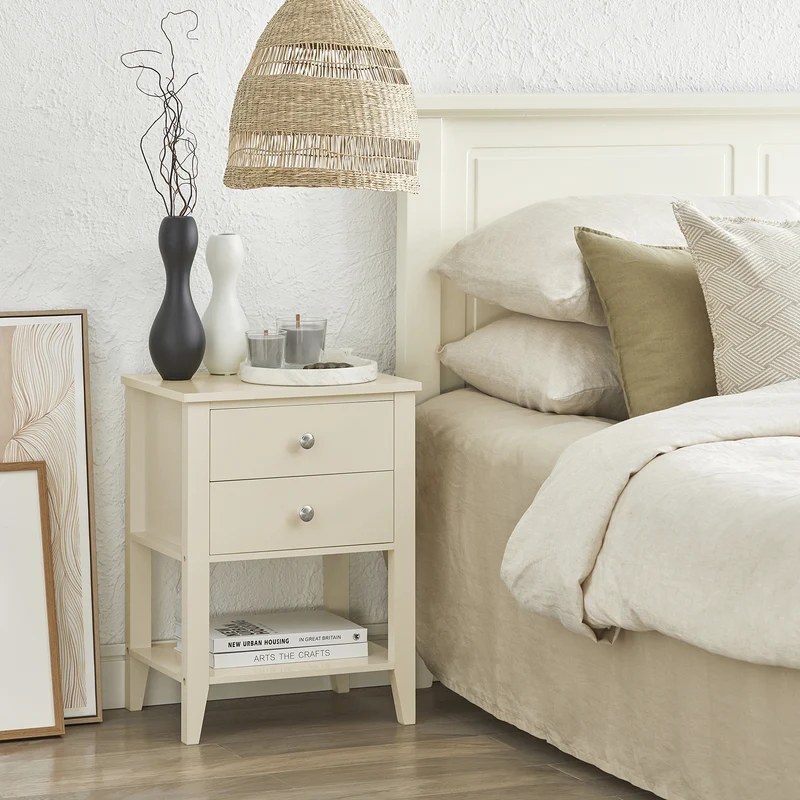 SoBuy FBT114-MI Table de Chevet Table de Nuit Bout de Canapé Table d'Appoint Table Téléphone Table de Café Table de Lit Table Basse Beige