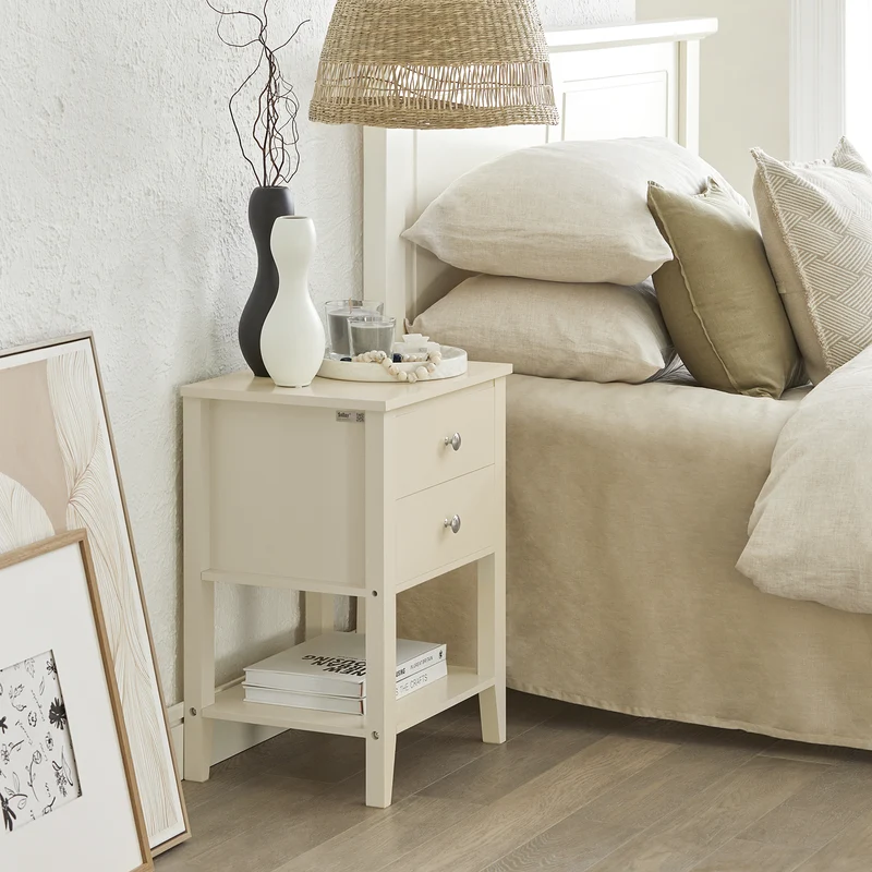 SoBuy FBT114-MI Table de Chevet Table de Nuit Bout de Canapé Table d'Appoint Table Téléphone Table de Café Table de Lit Table Basse Beige