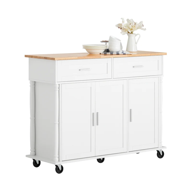 SoBuy FKW116-WN Desserte sur roulettes, Chariot de Cuisine