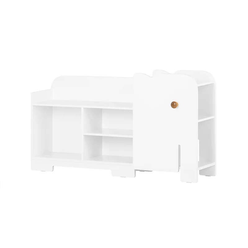 SoBuy KMB62-W Étagère pour Enfants, Étagère à Jouets, Étagère à Livres, Étagère de Rangement pour Livres et Jouets