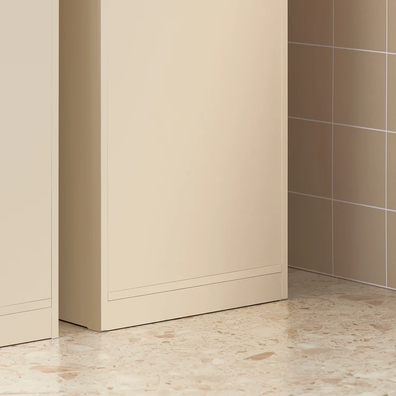 SoBuy BZR80-MI Meuble Colonne de Salle de Bain, Armoire Haute, Placard de Rangement avec 1 Compartiment Ouvert, 1 Tiroir et 2 Portes