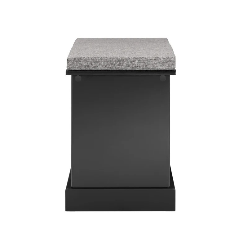 SoBuy FSR67-SCH Banc de Rangement avec Coussin Rembourré, 2 Compartiments et 3 Paniers