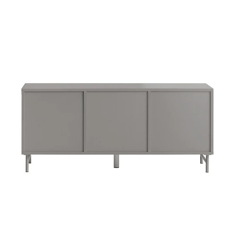 SoBuy FSR130-HG Banc à chaussures, Meuble Bas d'Entrée, Meuble TV, avec 3 Portes et Étagères Réglables