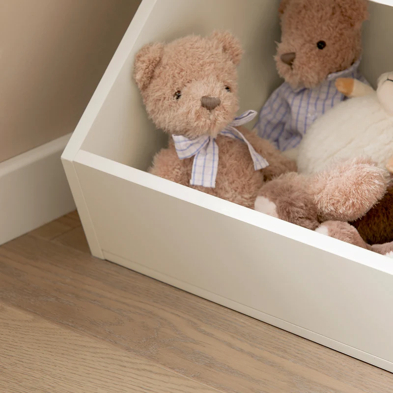 SoBuy KMB56-W Bibliothèque Enfant Étagère de Rangement Jouets pour Enfants Étagère à Livres, Étagères à 2 hauteurs, 2 Compartiments