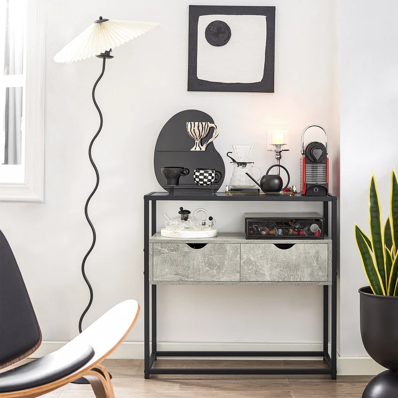 SoBuy FSB54-HG Table Console, Table d’Entrée, Meuble d’Entrée, Bout de Canapé, Table Décorative