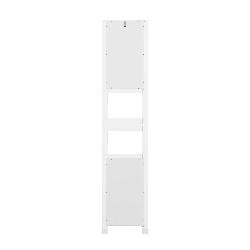 SoBuy BZR59-W Meuble Colonne de Salle de Bain, Armoire Haute, Placard de Rangement, Étagère de Rangement