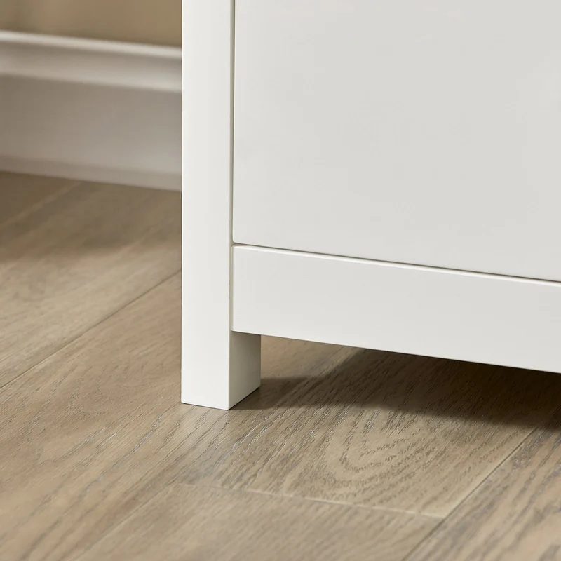 SoBuy FSR126-W Banc à Chaussures avec Coussin Rembourré et Rangement pour Entrée Couloir – 81x36x46 cm, Blanc