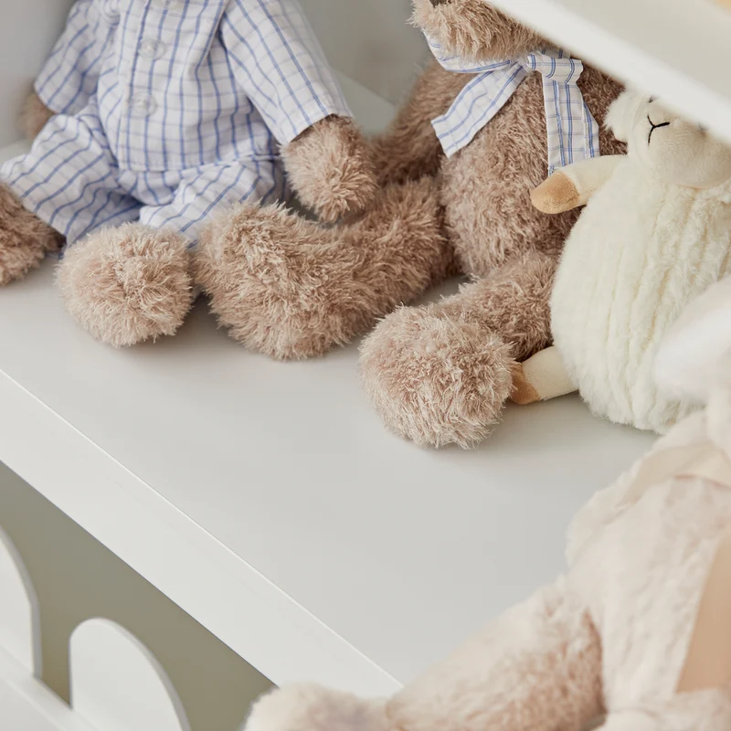 SoBuy KMB52-W Étagère Enfant, Organisateur Jouets et Livres, Meuble Jouets avec 1 Tiroir à Roulettes