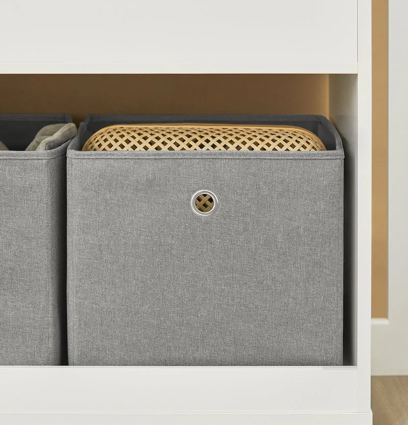 SoBuy KMB53-W Étagère de Rangement Roulantes, Bibliothèque pour Enfants, Étagère à Livres, Armoire à Jouets avec 1 Étagère, 2 Paniers et 4 roulettes