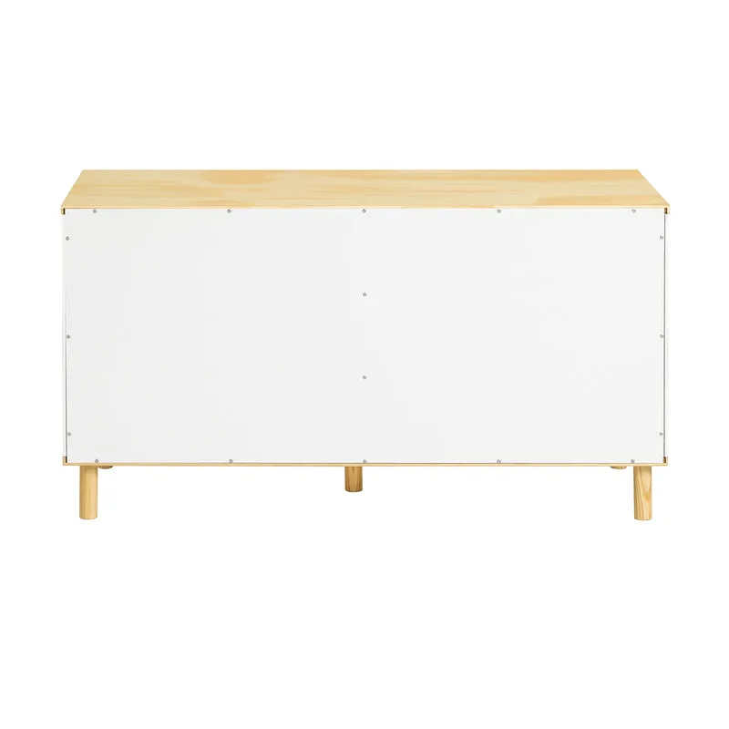 SoBuy FSR103-WN Banc de Rangement, Banc à Chaussures, Meuble d’Entrée, Meuble Bas, Coffre de Rangement avec 2 Portes en Ploy Rotin
