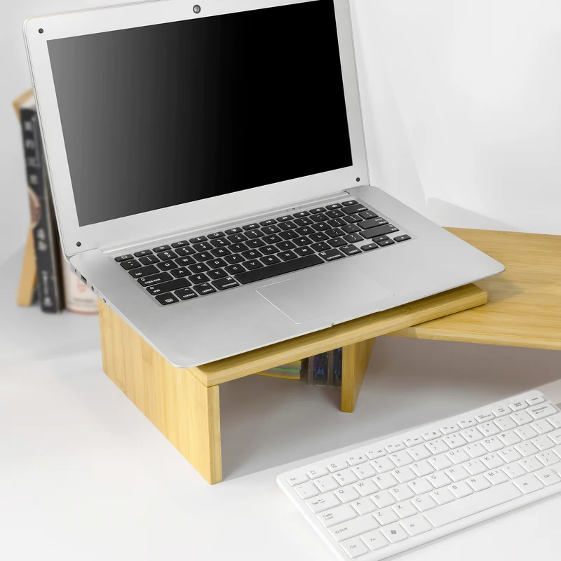 SoBuy BBF08-N Support de Moniteur Écran Extensible, Support pour Écrans d'ordinateur Universal ou PC Portable avec Longueur et Angle Réglable
