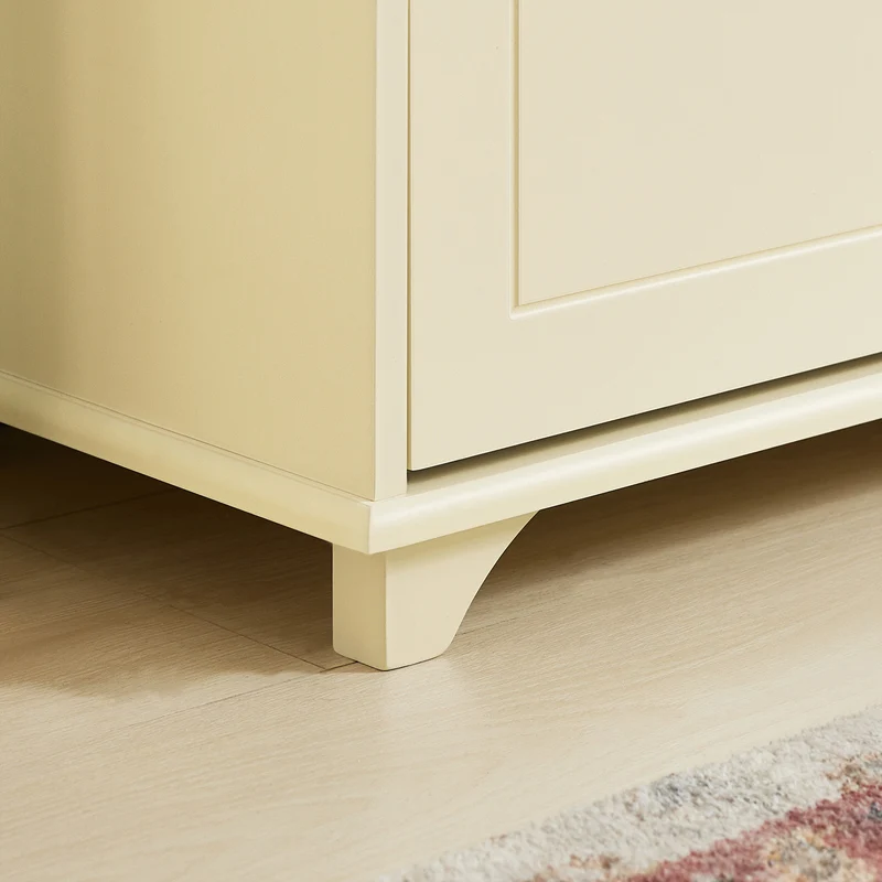 SoBuy FSR124-MI Armoire à Chaussures à Chaussures, Commode à Chaussures sur Pieds, Meuble d'entrée avec 1 Tiroir et 2 Abattants