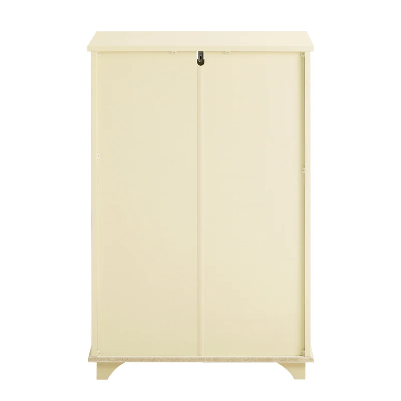 SoBuy FSR124-MI Armoire à Chaussures à Chaussures, Commode à Chaussures sur Pieds, Meuble d'entrée avec 1 Tiroir et 2 Abattants