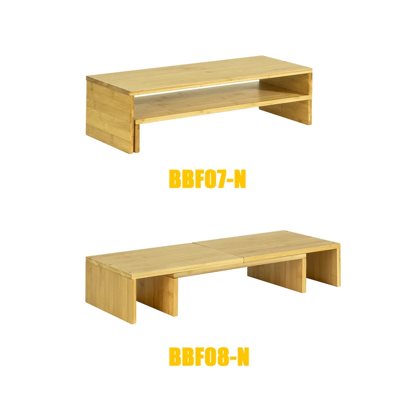 SoBuy BBF07-N Design Support de Moniteur Réglable, Réhausseur d'écran Ergonomique, pour 2 Écrans d'Ordinateur Univer