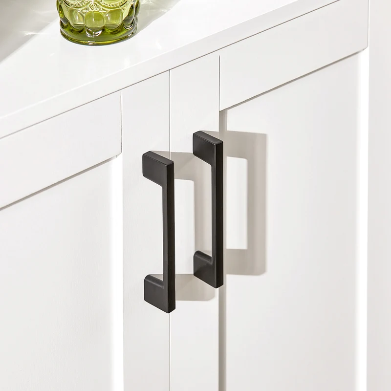 SoBuy FSB47-W Buffet Meuble de Rangement Micro-Ondes Commode Armoire à Micro-Ondes Placard 2 Portes, 1 Compartiment Ouvert avec Passe-câble, 60x40x120cm, Blanc