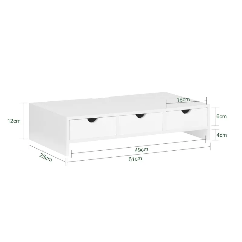SoBuy BBF03-W Support de Moniteur Écran Ergonomique Support pour Écran d'ordinateur Universal, Ordinateur Portable