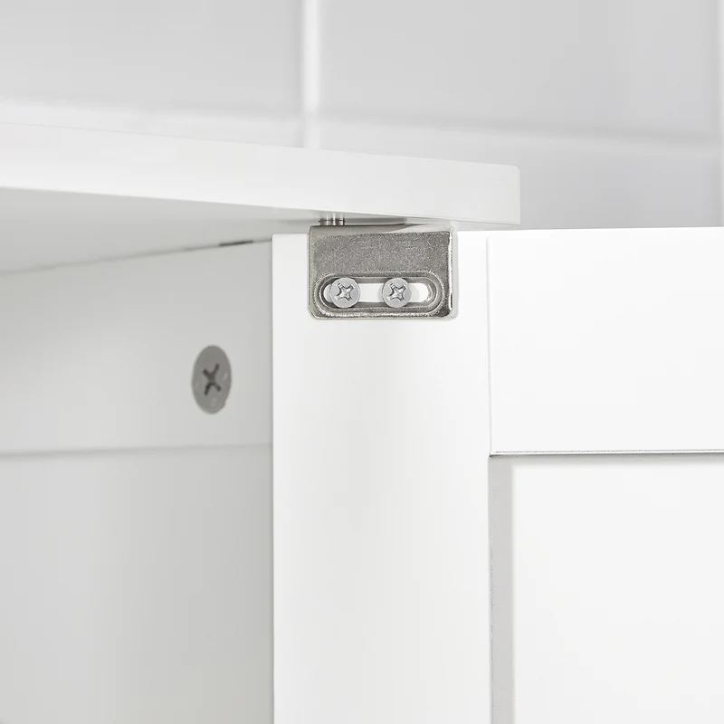SoBuy BZR37-W Meuble Bas Meuble Colonne Placard de Rangement Armoire pour Cuisine, Salle de Bain, Toilette, Commode de salle de bain