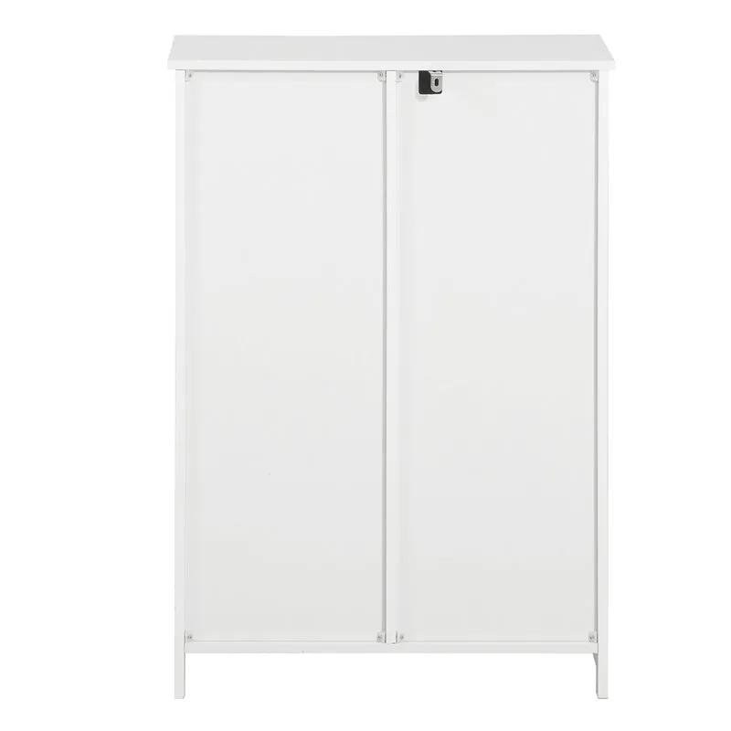SoBuy BZR37-W Meuble Bas Meuble Colonne Placard de Rangement Armoire pour Cuisine, Salle de Bain, Toilette, Commode de salle de bain