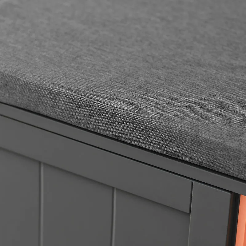 SoBuy FSR109-HG Banc à Chaussures Meuble Chaussures Commode à Chaussures Coussin Rembourré et Etagère Amovible